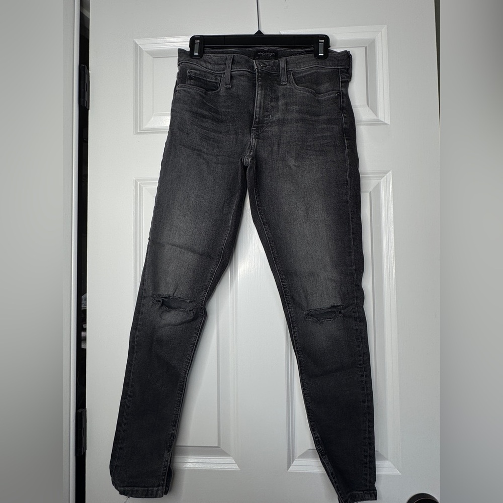 Banana Republic Mid-Rise Black Skinny Jeans